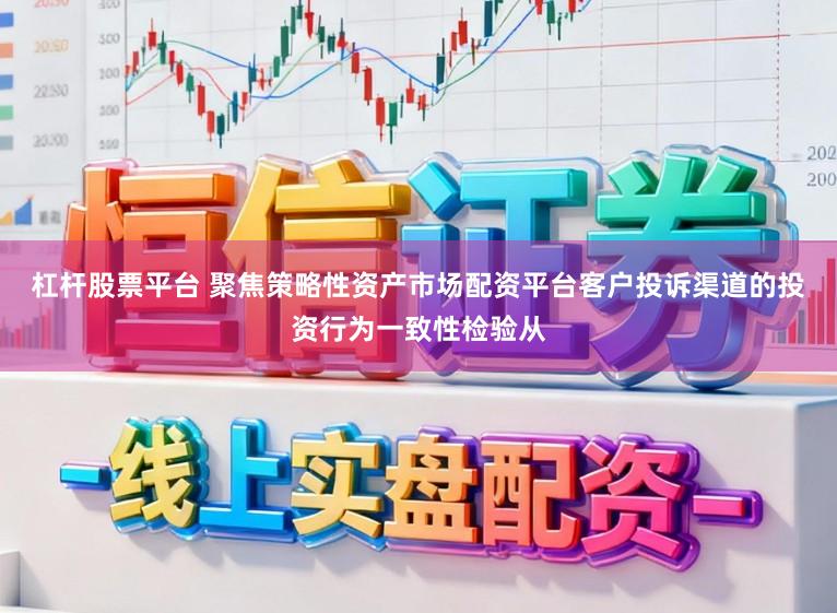 杠杆股票平台 聚焦策略性资产市场配资平台客户投诉渠道的投资行为一致性检验从