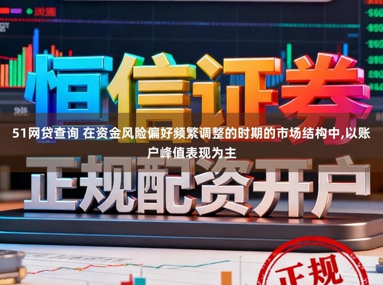 51网贷查询 在资金风险偏好频繁调整的时期的市场结构中,以账户峰值表现为主